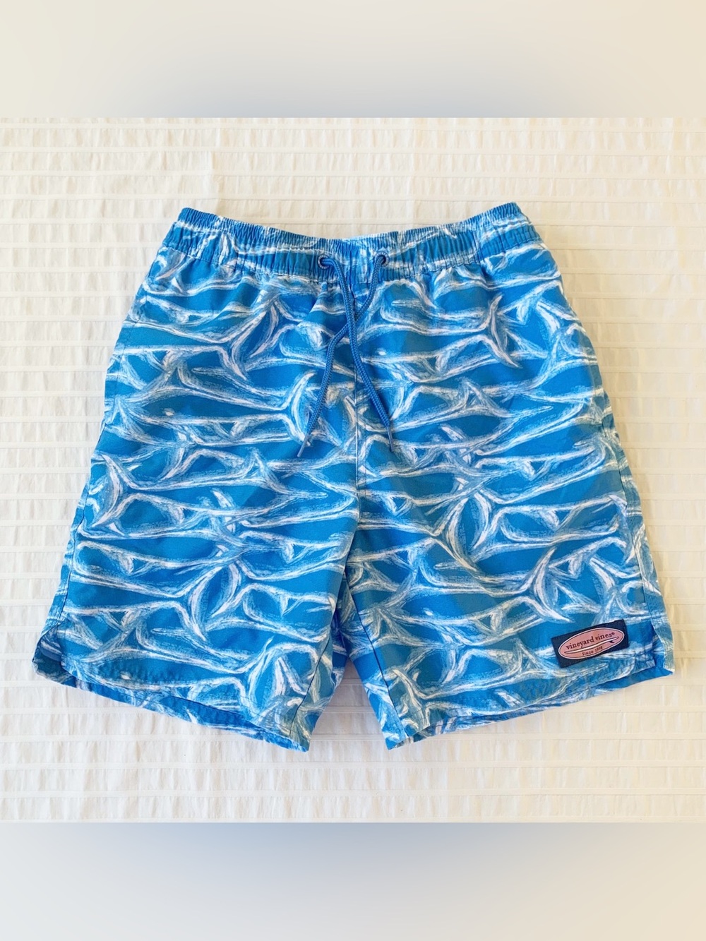 Vineyard Vines Brushed Marlin Chappy Swim Trunks + Swim Bag • 8/10 Years